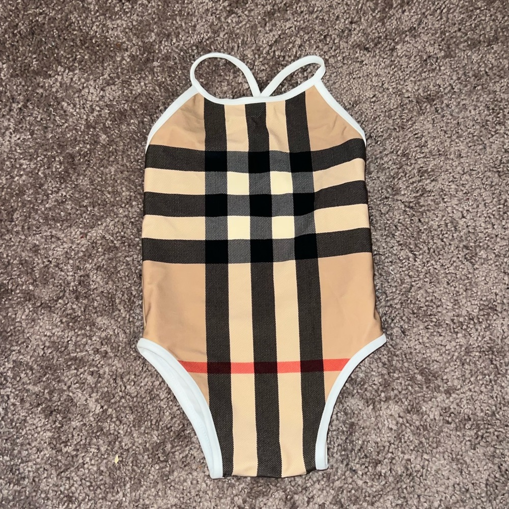 Baby Girl's Mini Sandie Check One-Piece Swimsuit